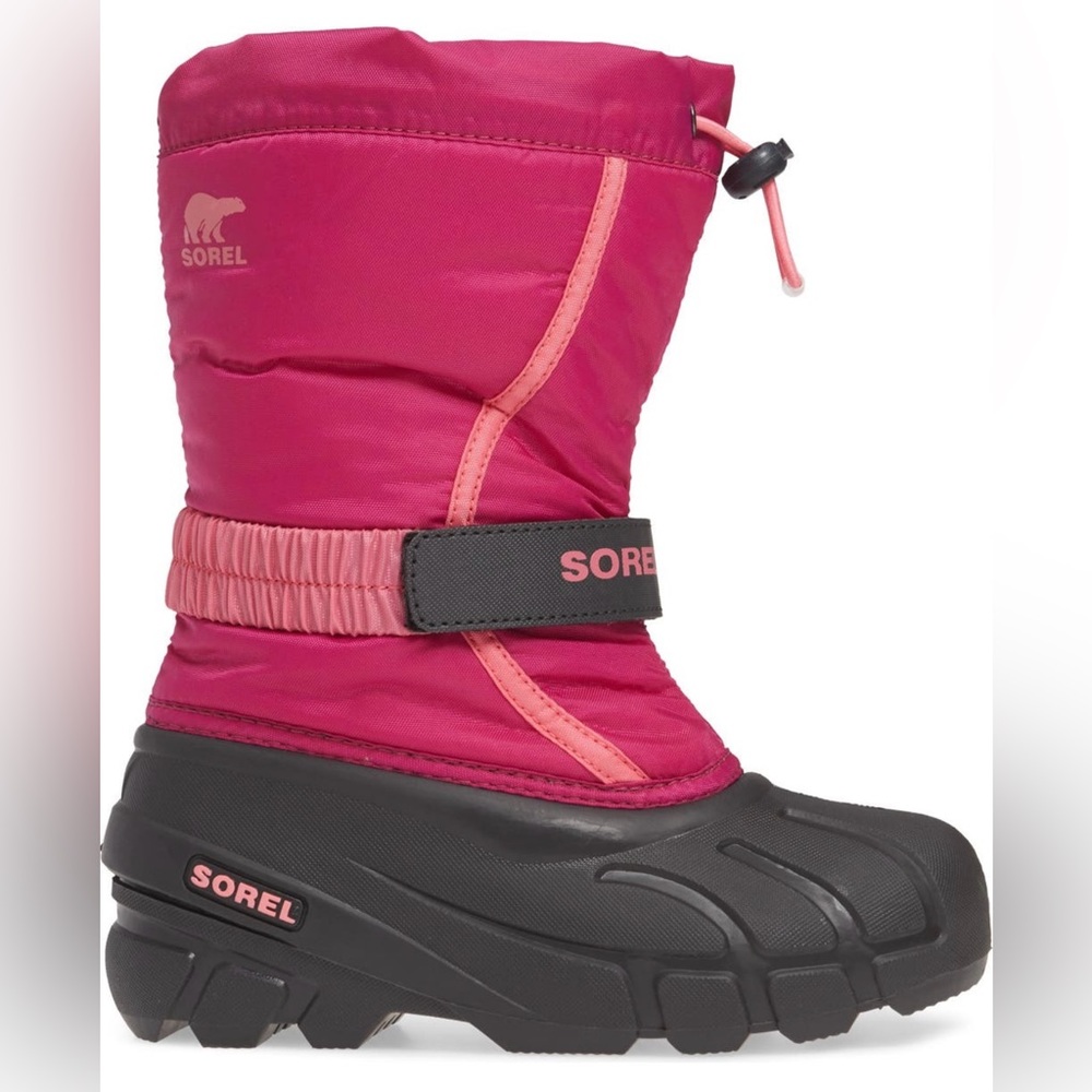 EUC / VGUC Sorel Girl’s Size 8 Flurry Weather Resistant Snow Boot in Deep Blush